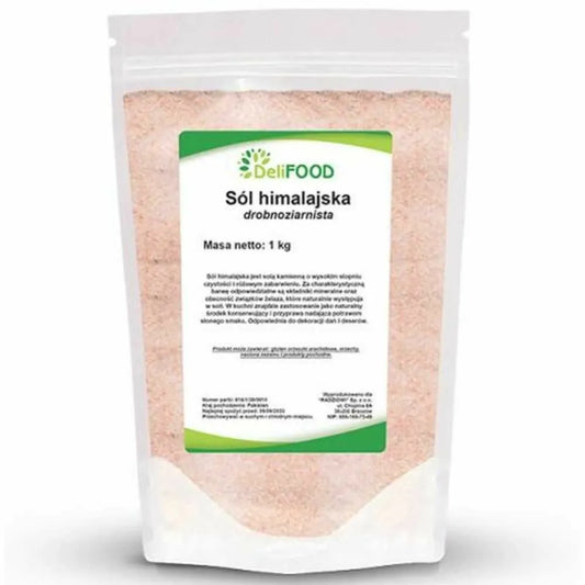 Sól Himalajska Różowa Drobnoziarnista 1 kg - DeliFood