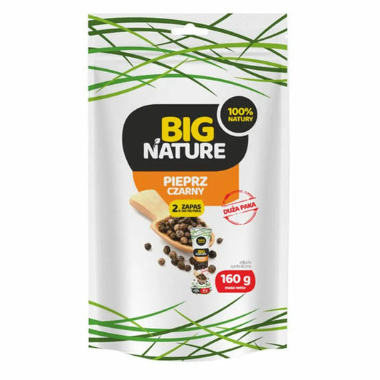 Zapas Pieprz Czarny Ziarno 160 g - Big Nature